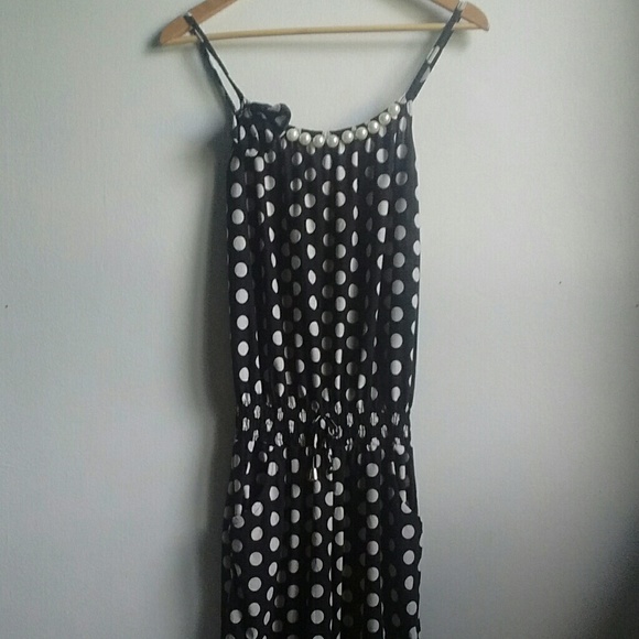 Black and White spotted jumpsuit - Picture 2 of 2